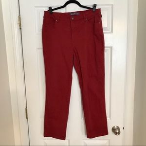 Burgundy “Amanda” Jeans - Gloria Vanderbilt 12 Short